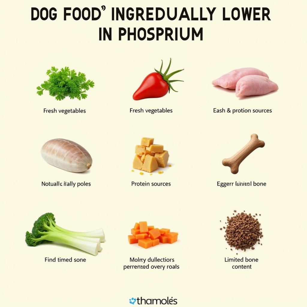 Dog food ingredients low in phosphorus