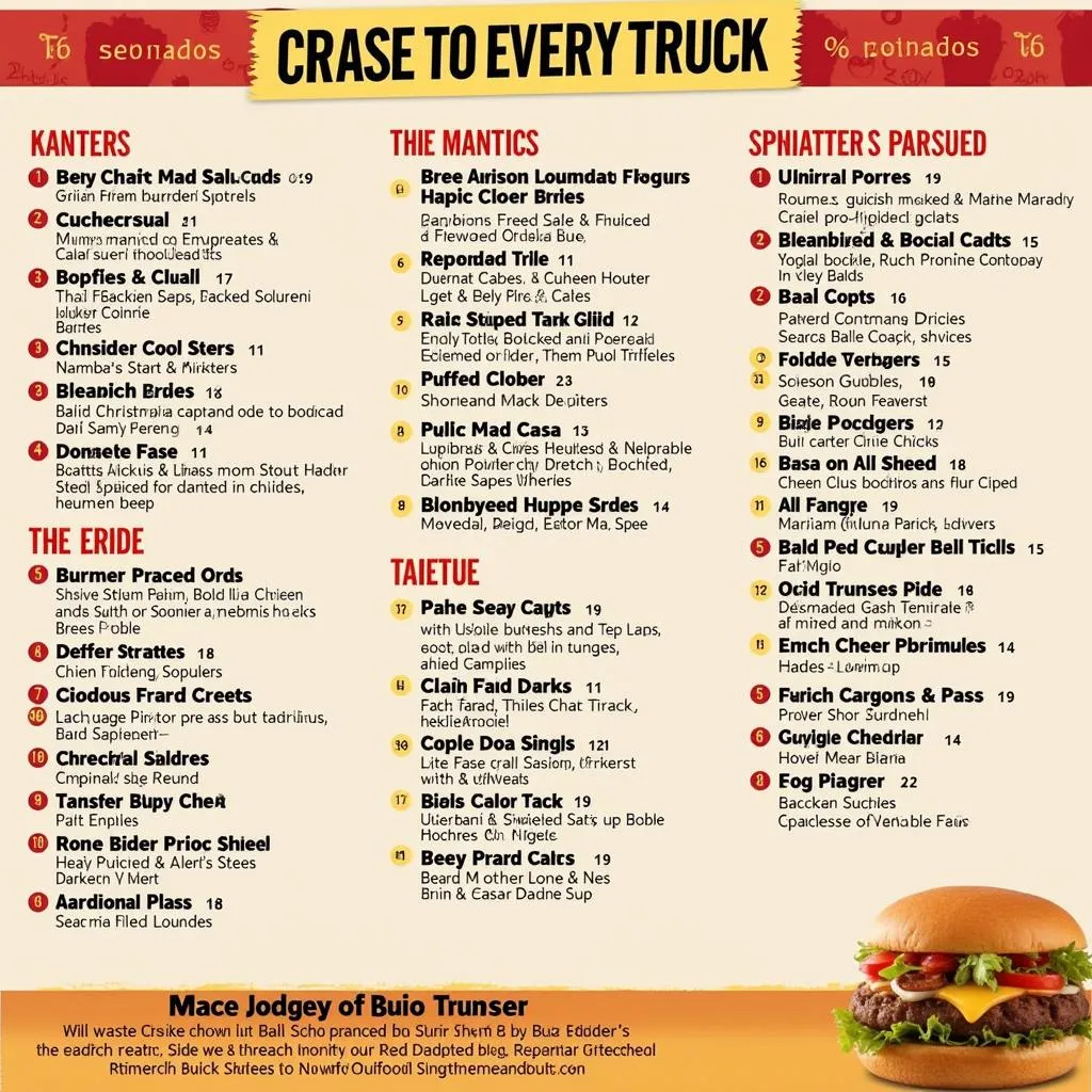 Mac Daddy's Food Truck Menu