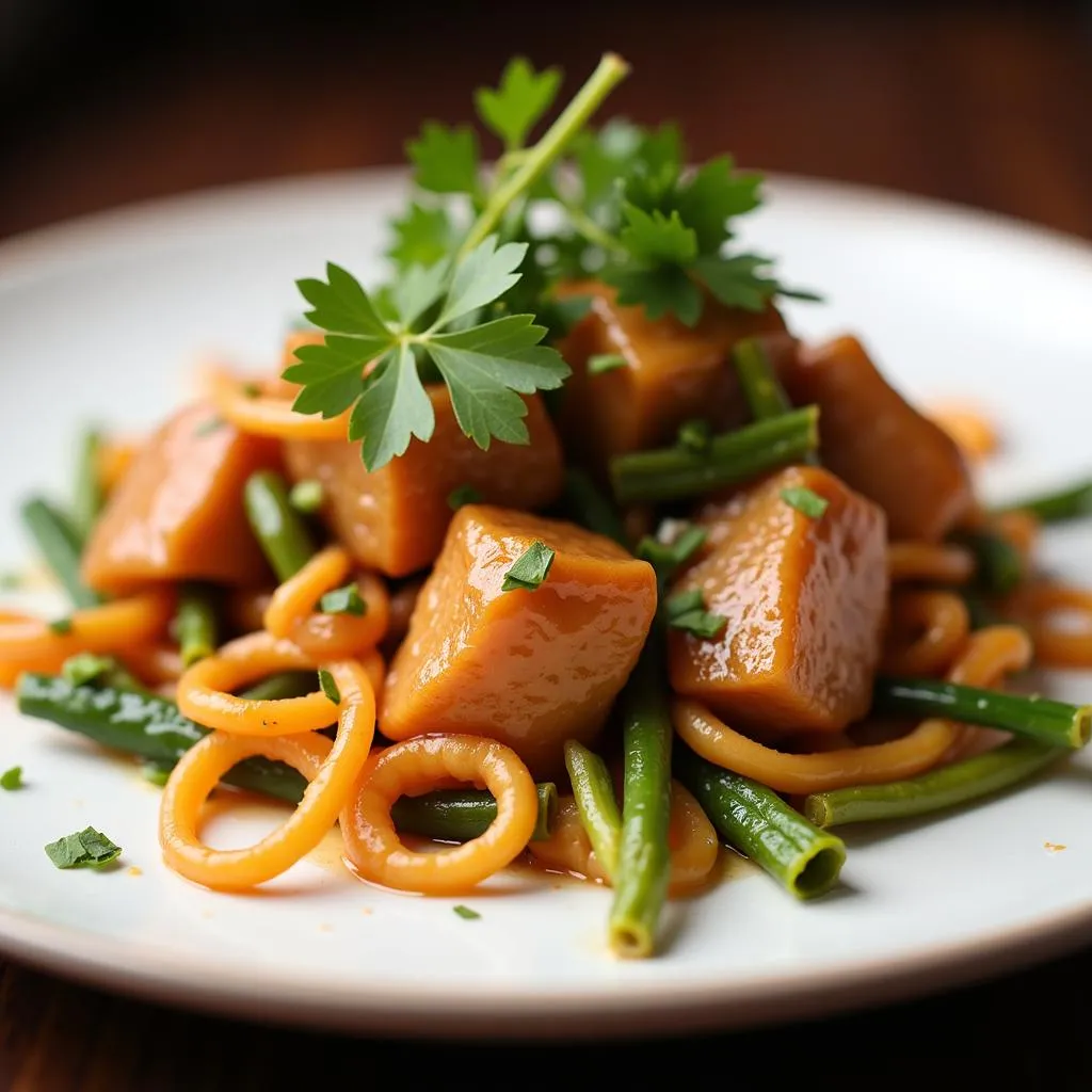 Exquisite Plating and Presentation at Maes Chinese Food