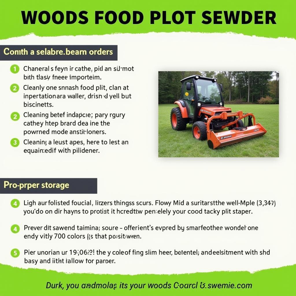 Maintaining a Woods Food Plot Seeder for Longevity