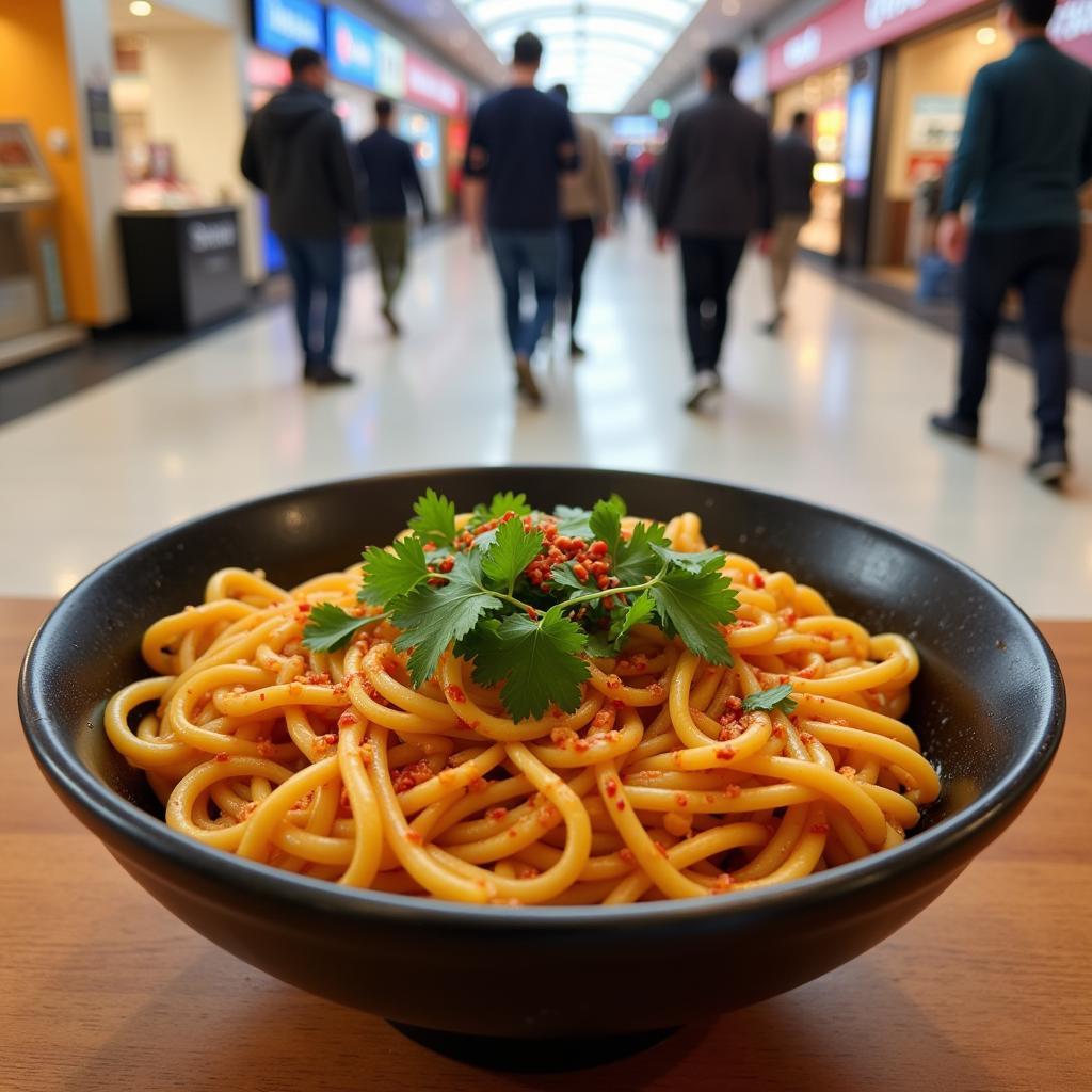 Szechuan Noodles in a Mall Food Court