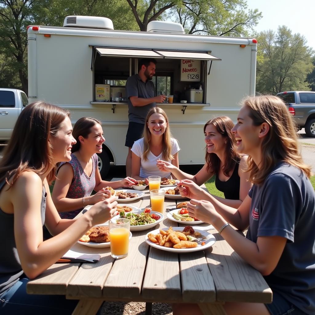 Enjoying a Food Truck Lunch in Manassas