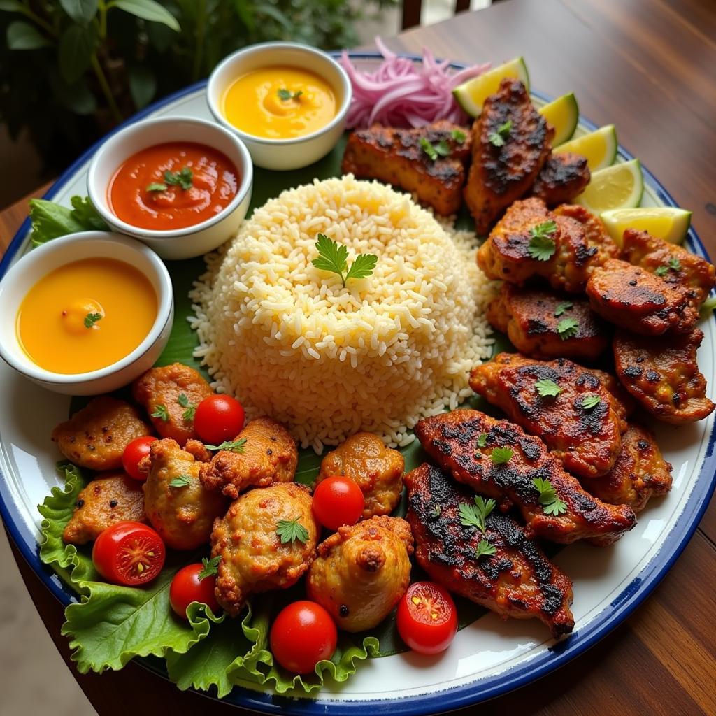 A Colorful Manora Food Platter