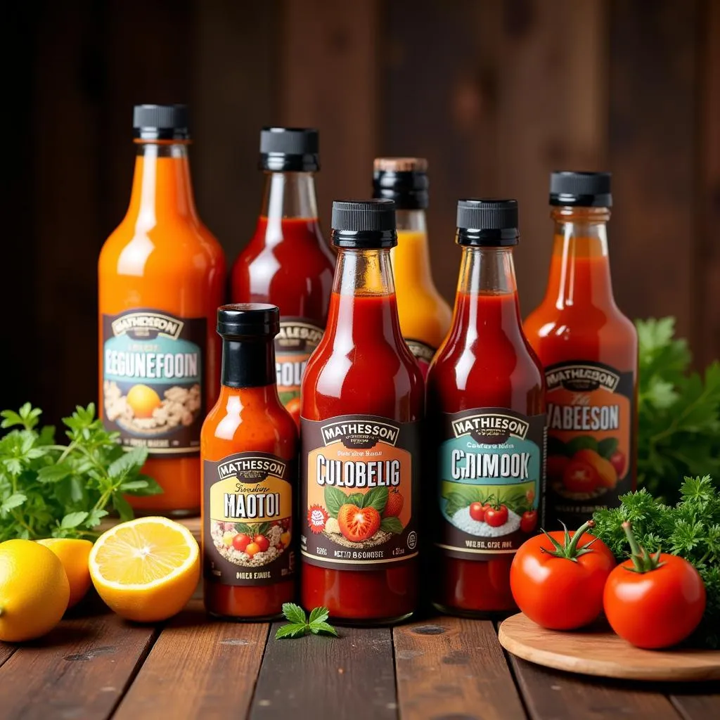 Assortment of Matheson Food Company Sauces