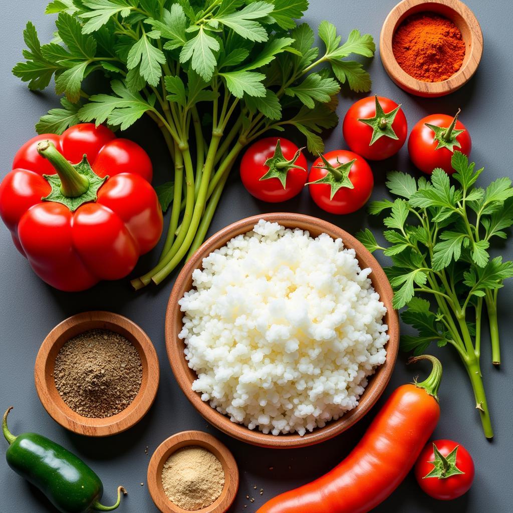 A vibrant display of fresh ingredients