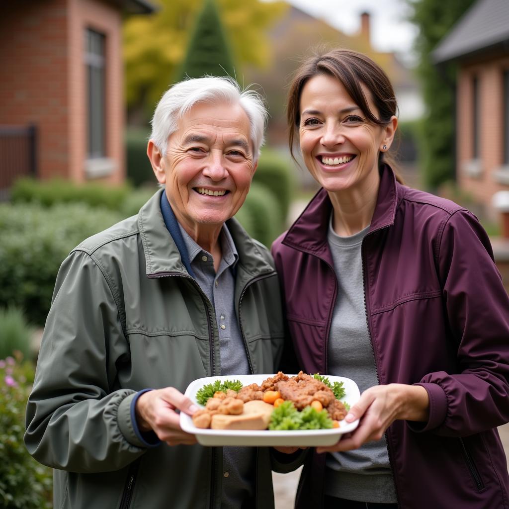 Volunteer delivering Meals on Wheels