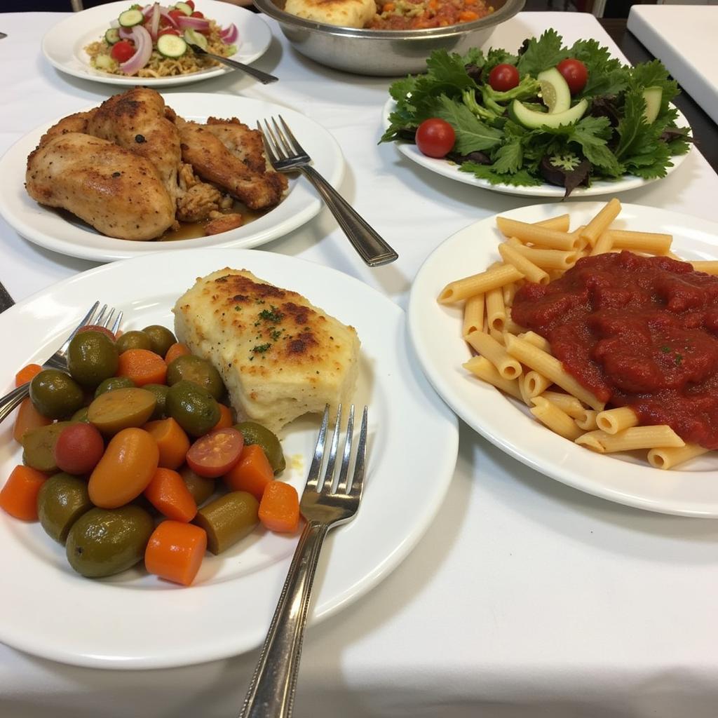 An array of Meals on Wheels meals