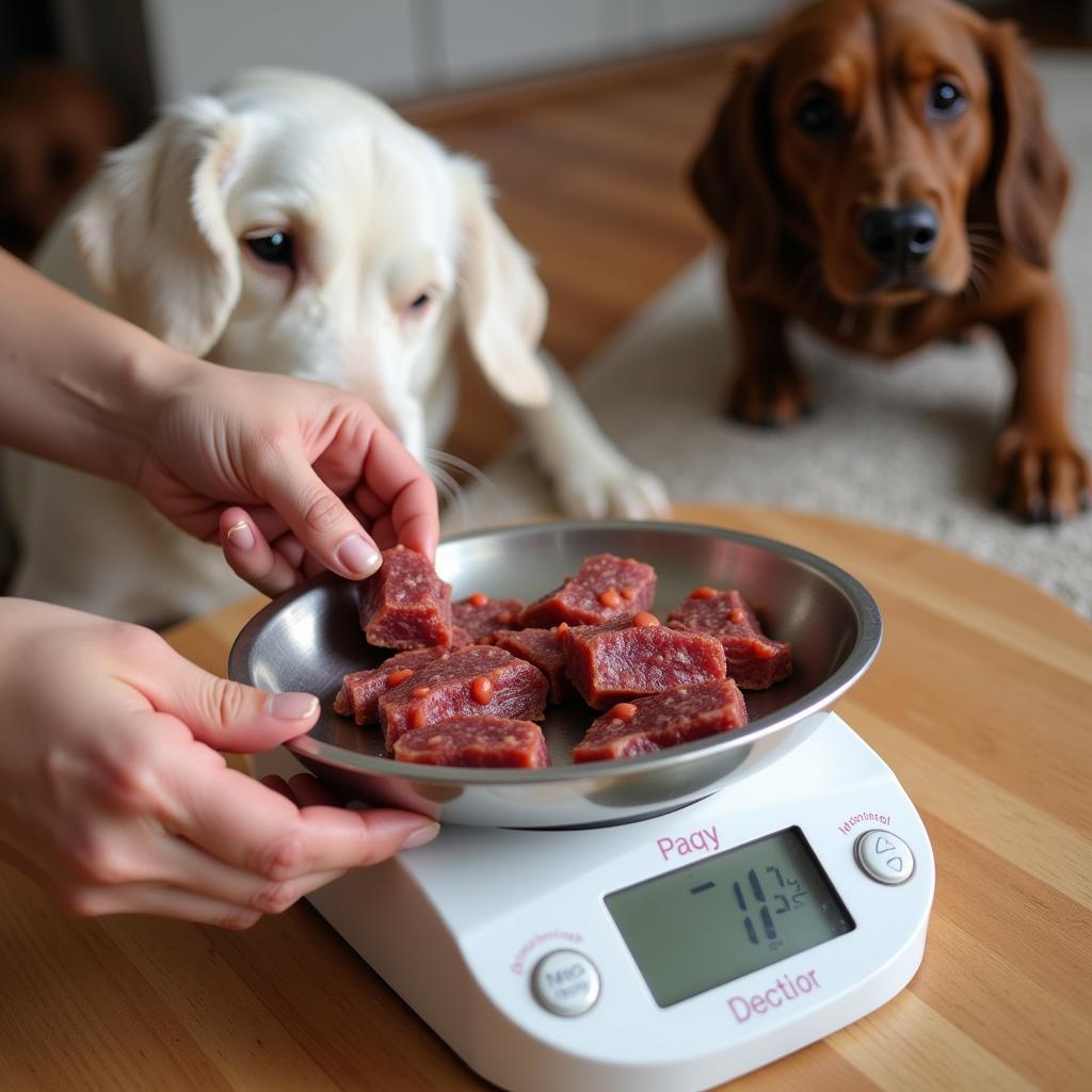 Measuring Raw Dog Food Portions 