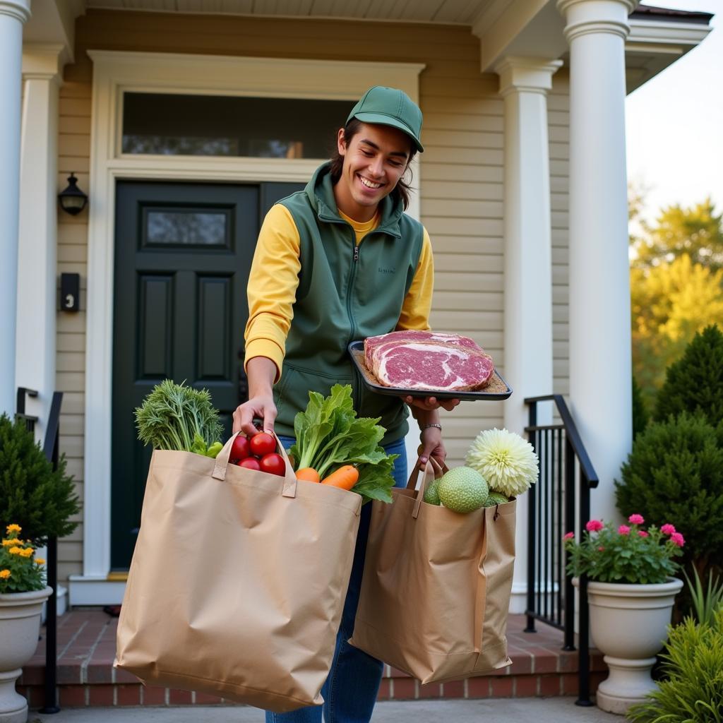 Fresh Produce and Meat on Doorstep for Food Stamp Recipients