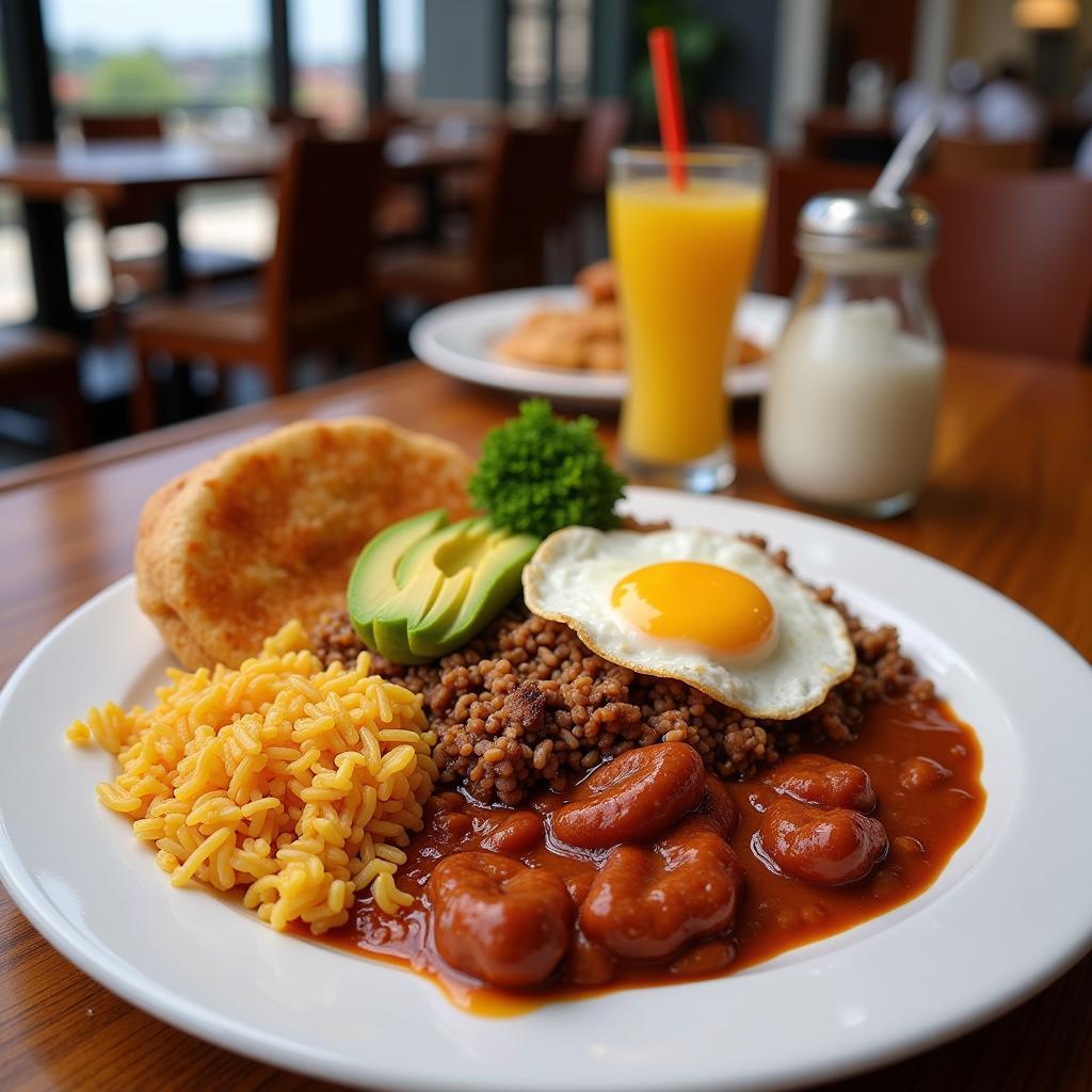 Traditional Colombian Food at Medellin Airport