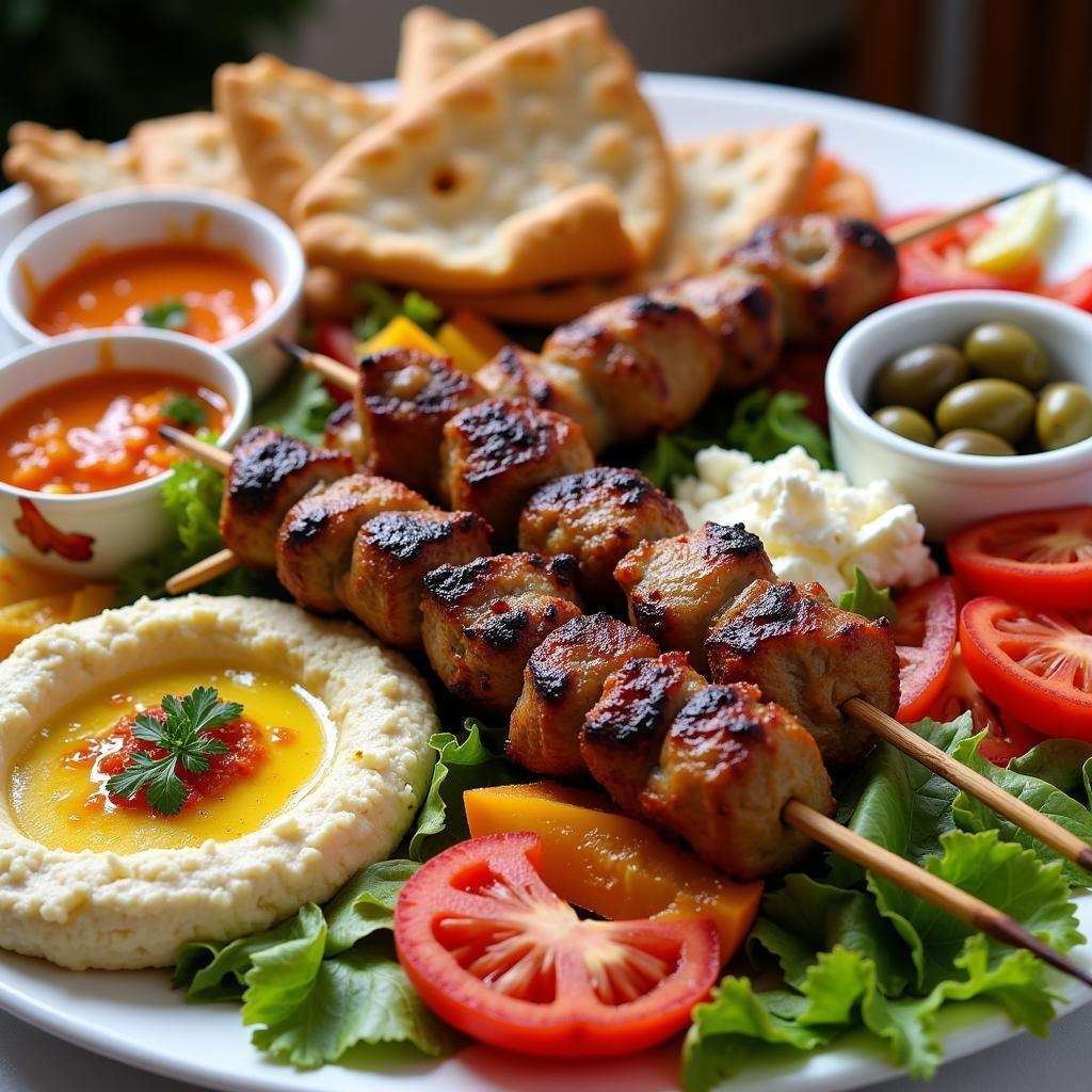 Vibrant Mediterranean Food Platter on McKnight Road