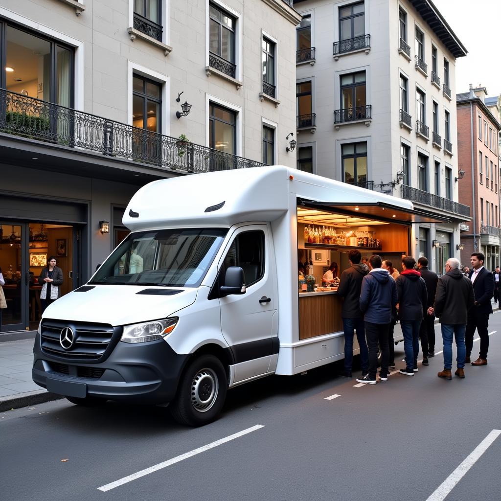 Sleek and Modern Mercedes Sprinter Food Truck Exterior