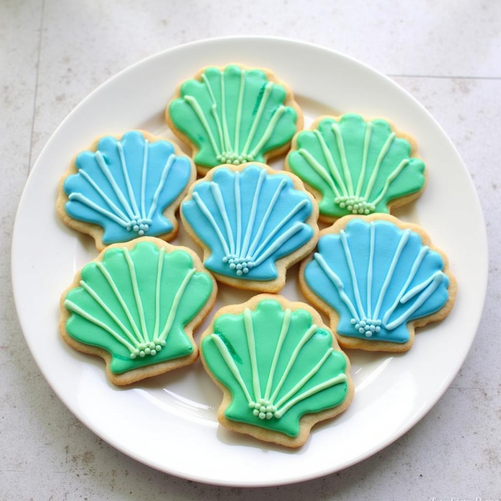 Mermaid Seashell Cookies