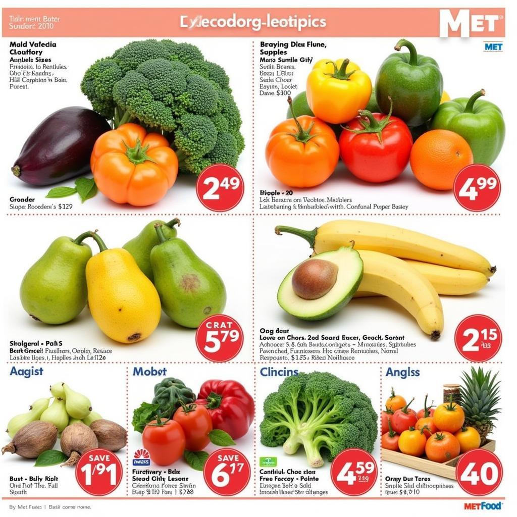 Fresh Fruits and Vegetables in Met Food Circular