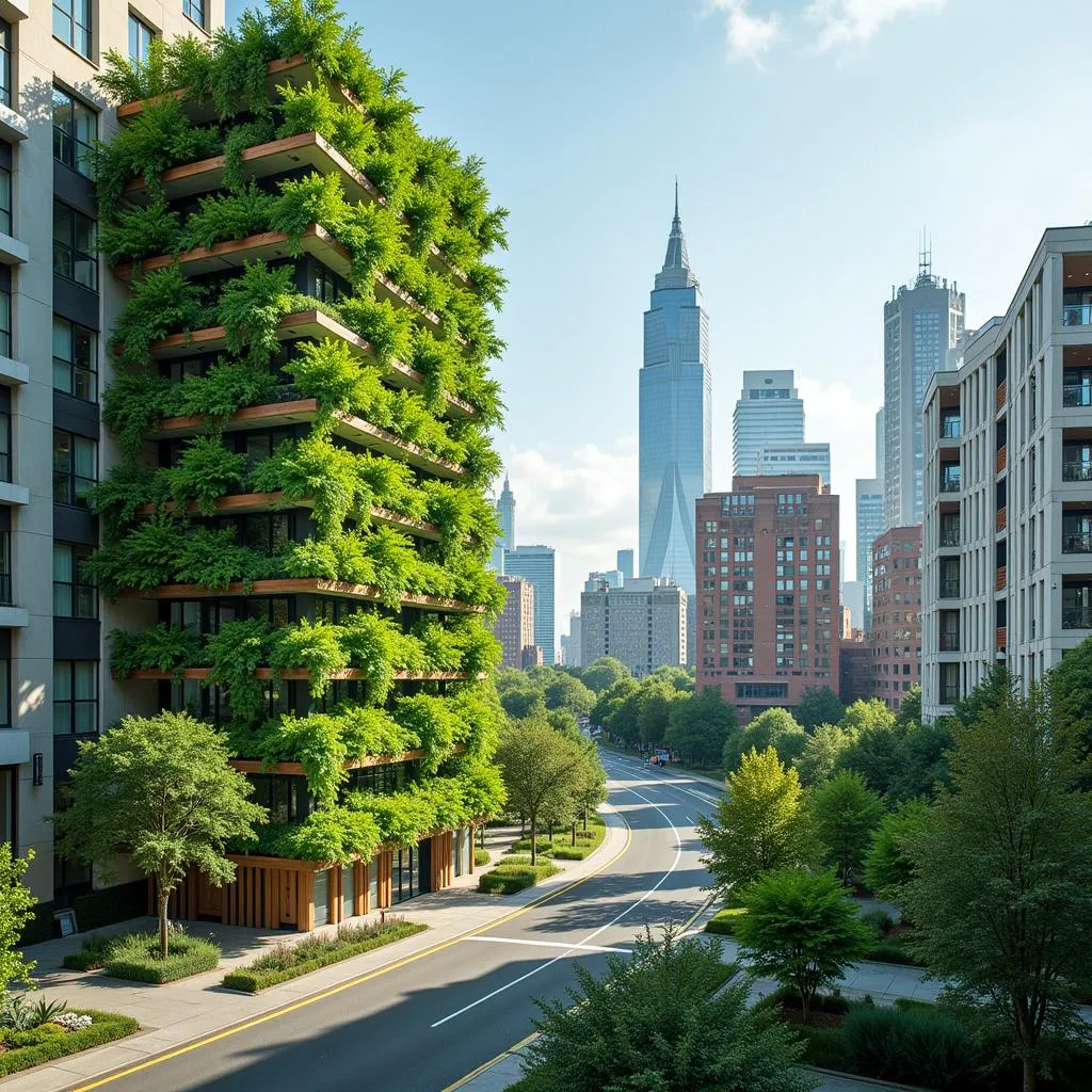 Vertical farm in a metropolitan area