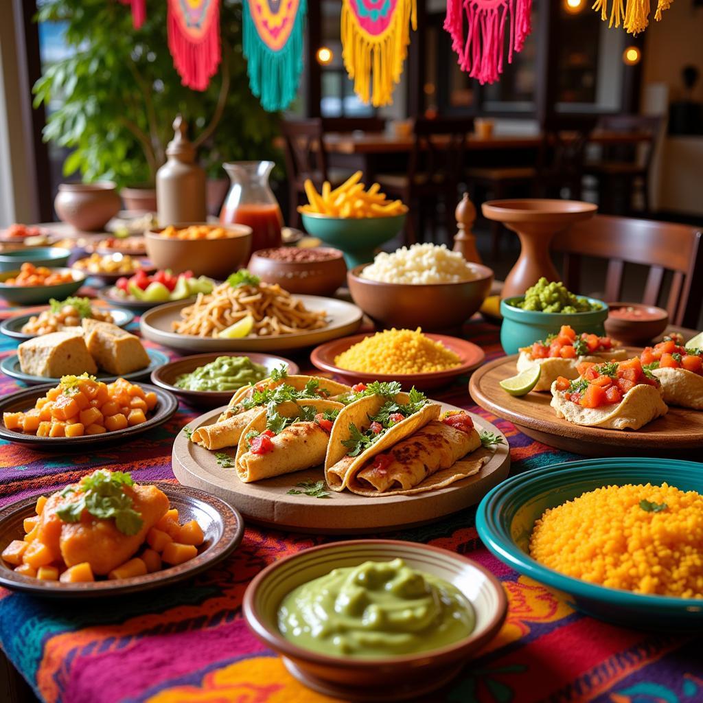 Mexican Food Catering Buffet Spread in Long Beach