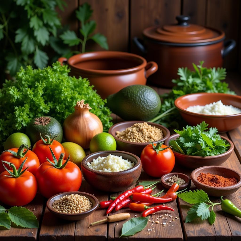 Fresh ingredients used in Mexican cuisine at a Livingston NJ restaurant