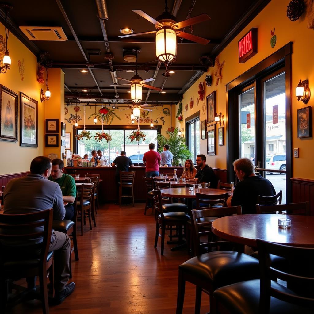 A welcoming image of a Mexican restaurant interior in Athens TX, potentially showcasing a lively atmosphere with patrons enjoying their meals