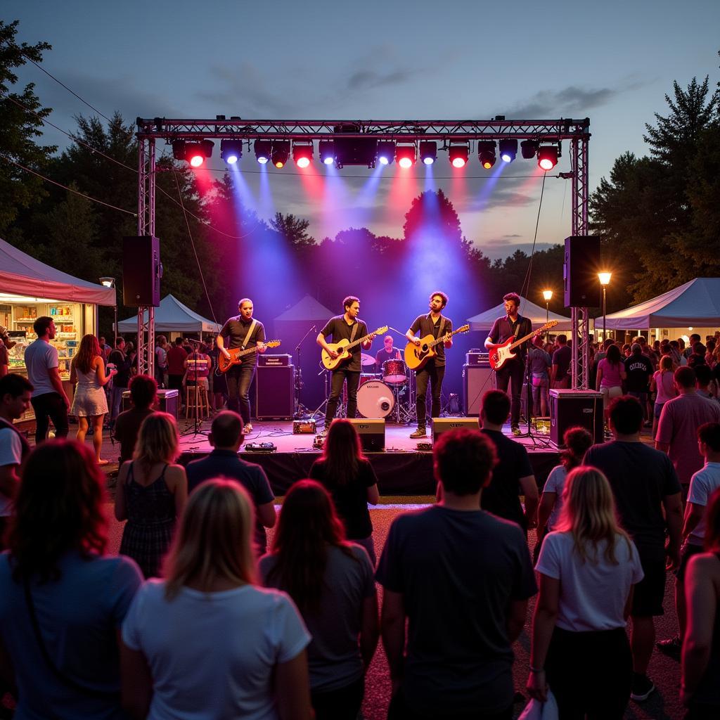 Live Music Performance at a Michigan Food Truck Festival