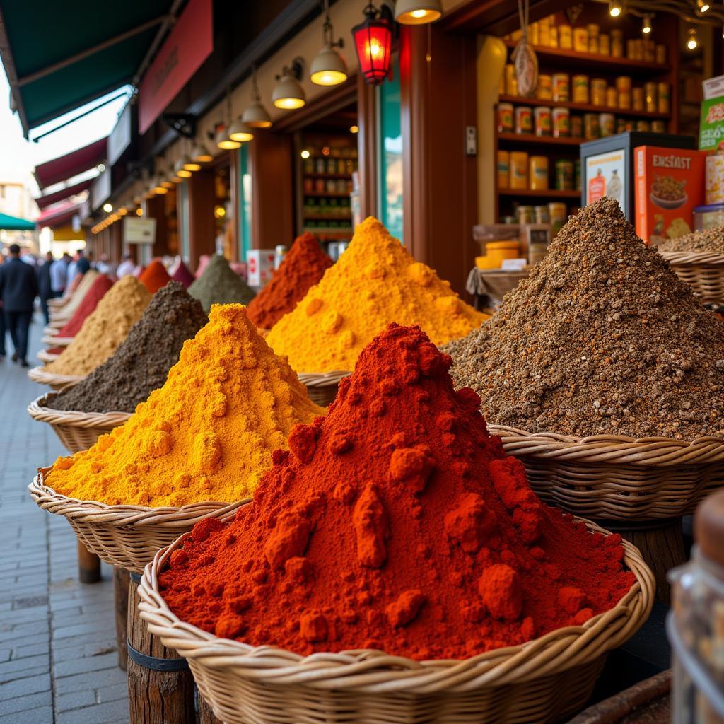 Spices in a Middle Eastern Food Market