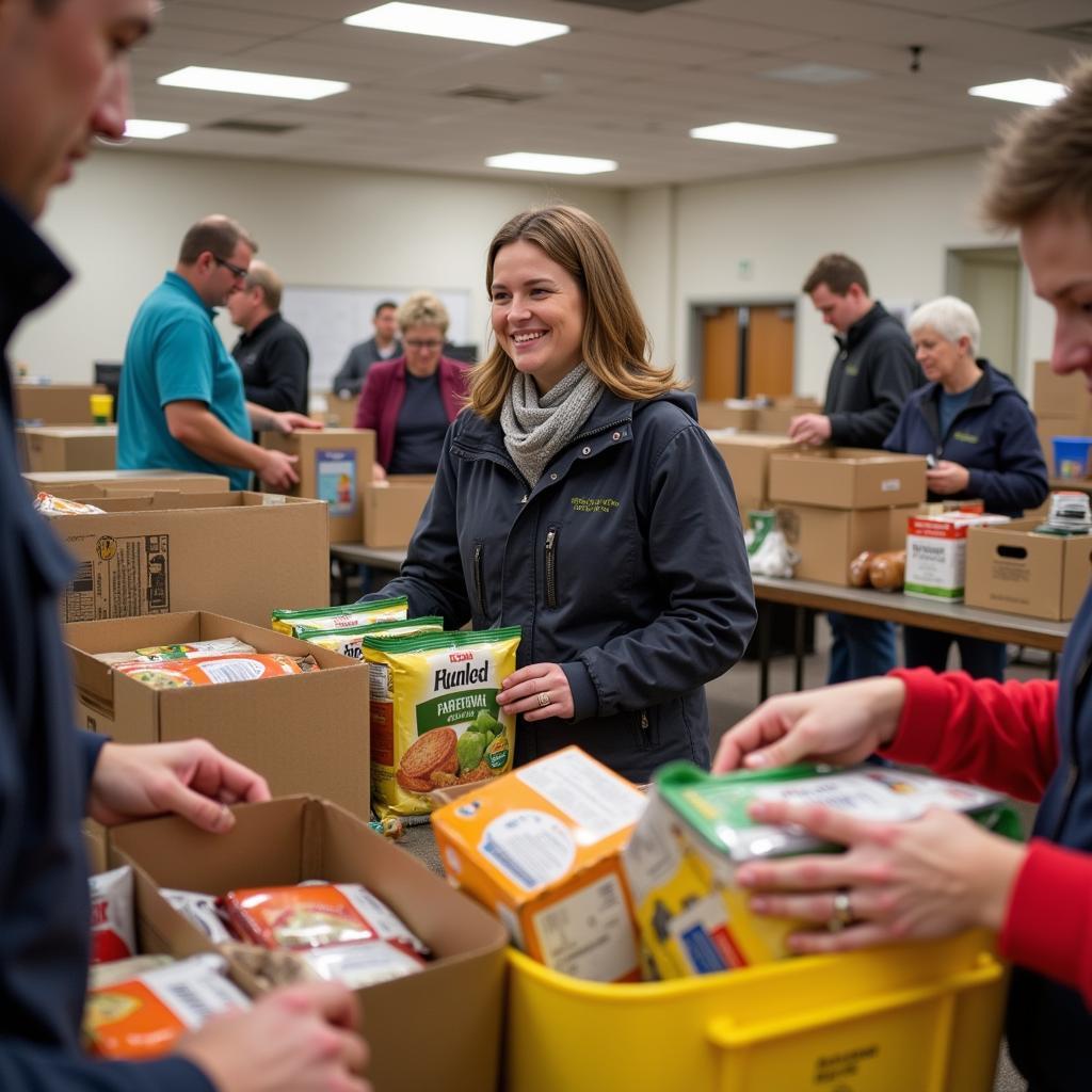 Volunteers at a Midland MI Food Pantry