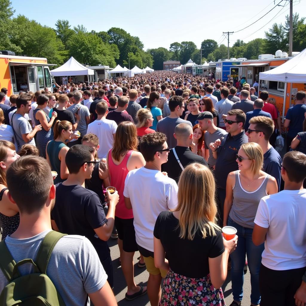 Crowds gather at the Milford CT Food Truck Festival