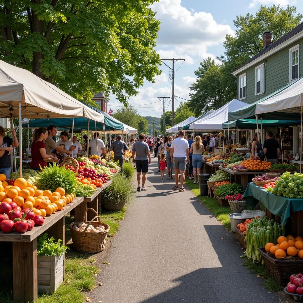 Vibrant Millersburg Farmers Market with fresh local produce