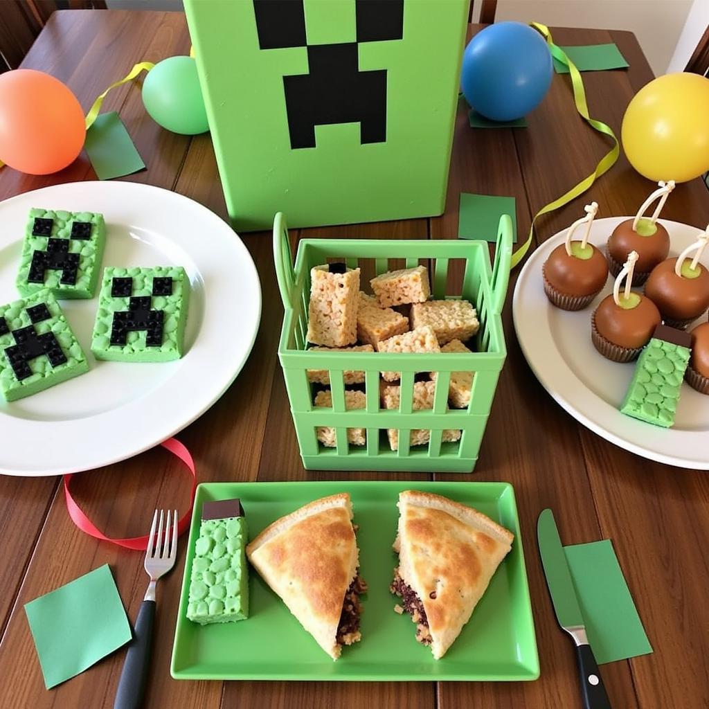 Minecraft Themed Party Decor