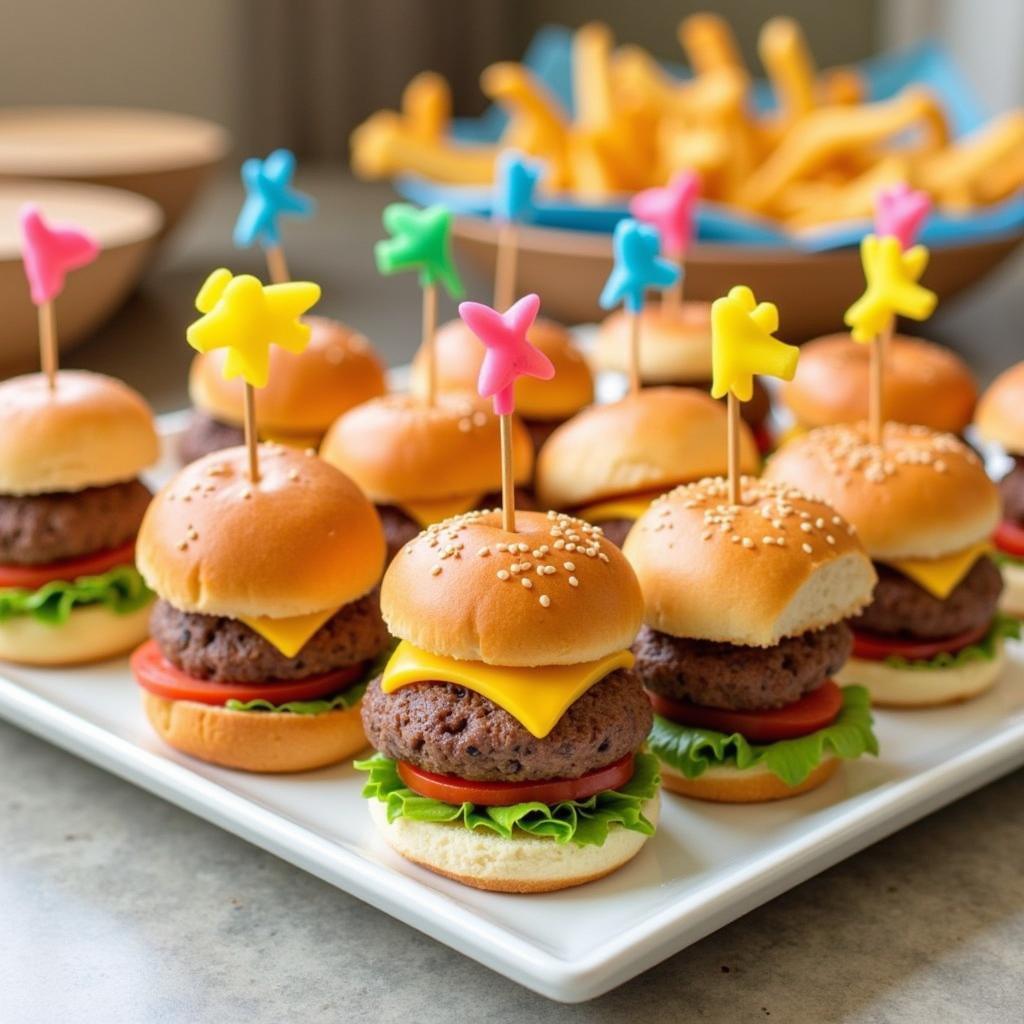 Mini Burgers for Kids Party Catering