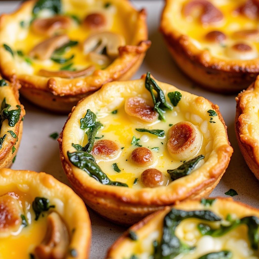 Mini Quiches with Flaky Crust