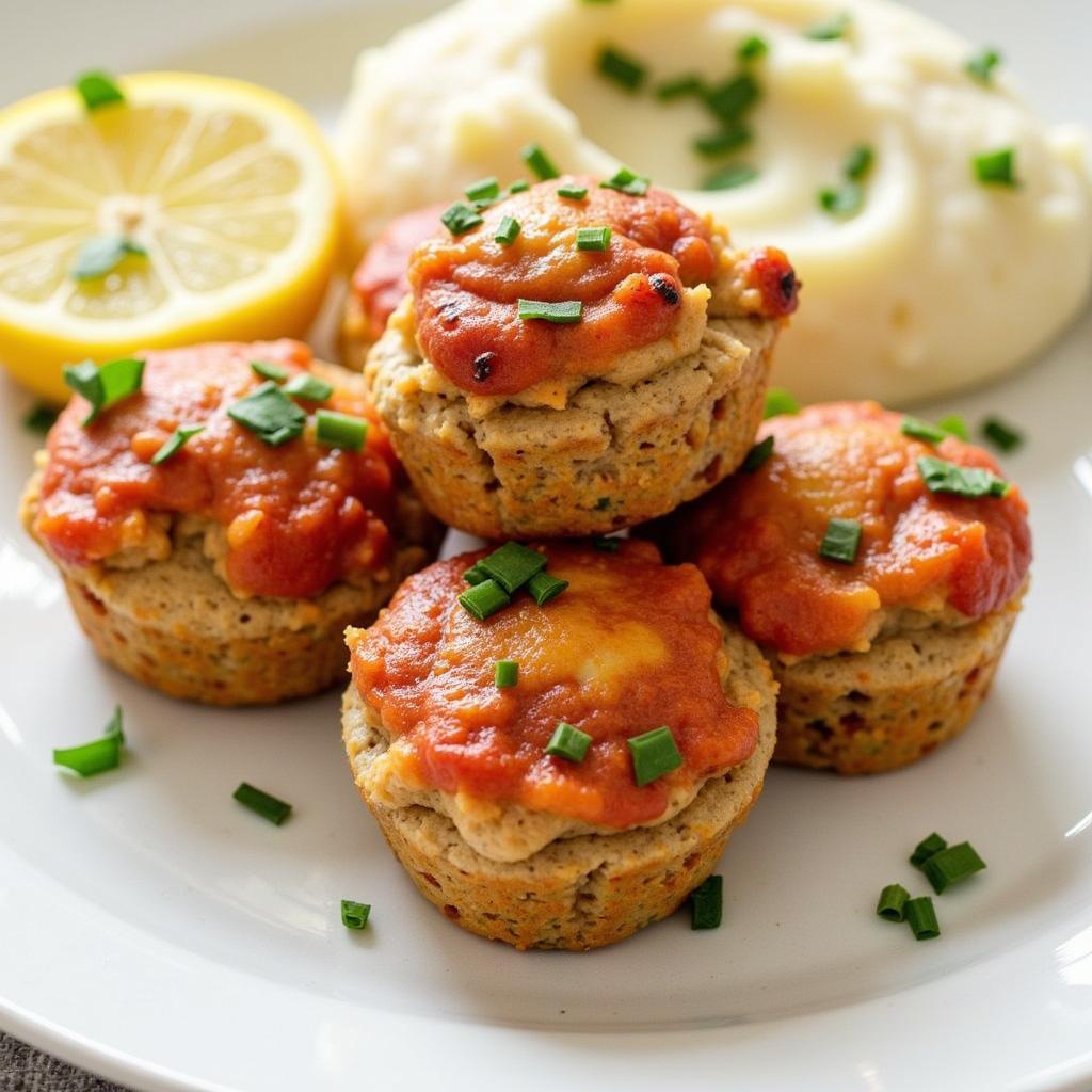 Close-up of Mini Turkey Meatloaf Muffins