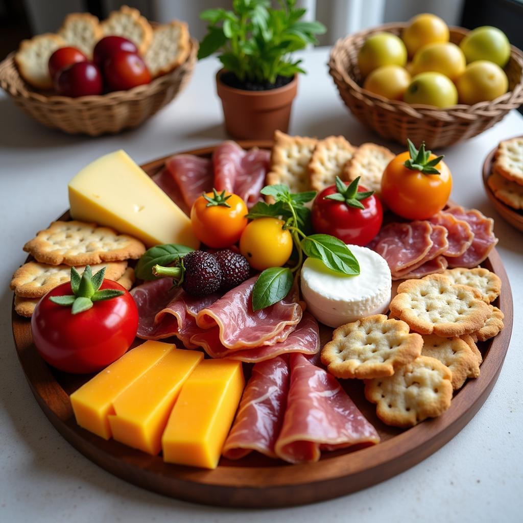  Miniature Vegetable Ornaments on Charcuterie Board