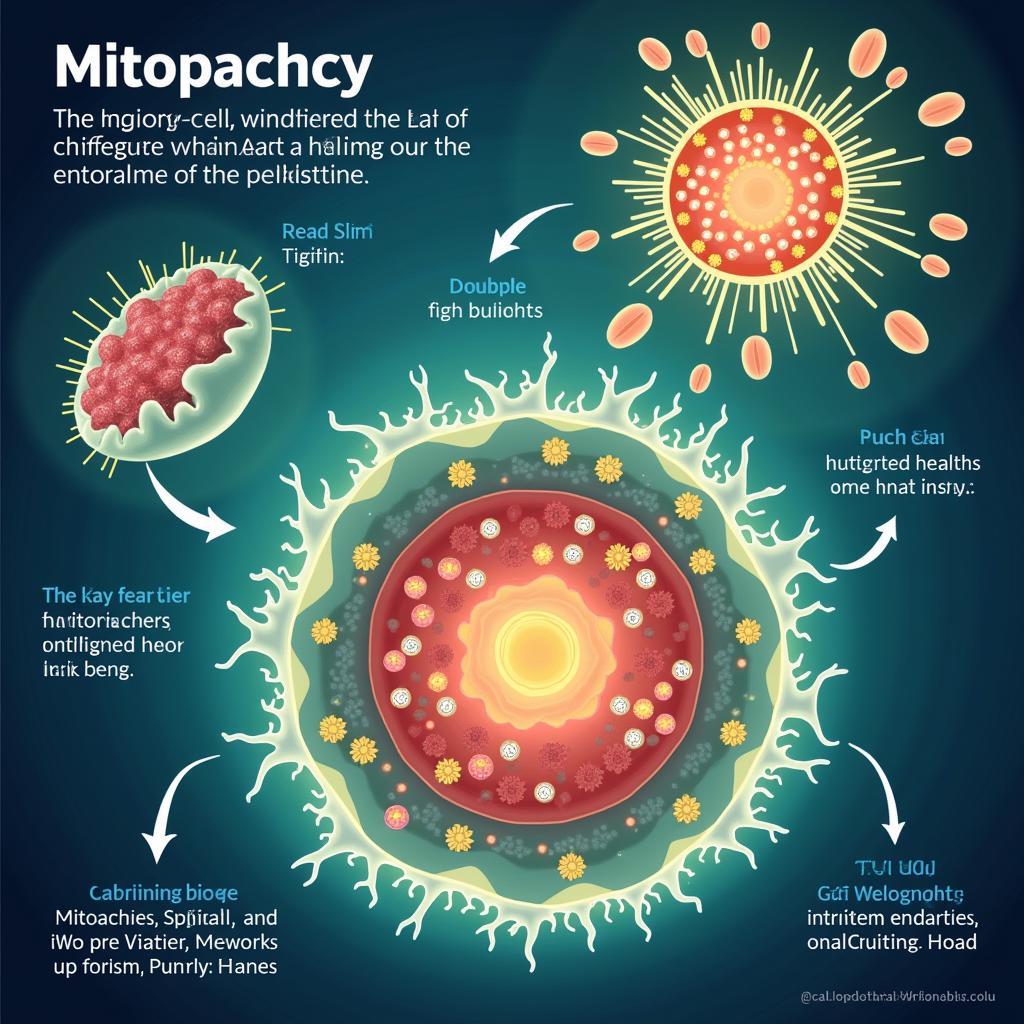 Illustration of healthy mitochondria