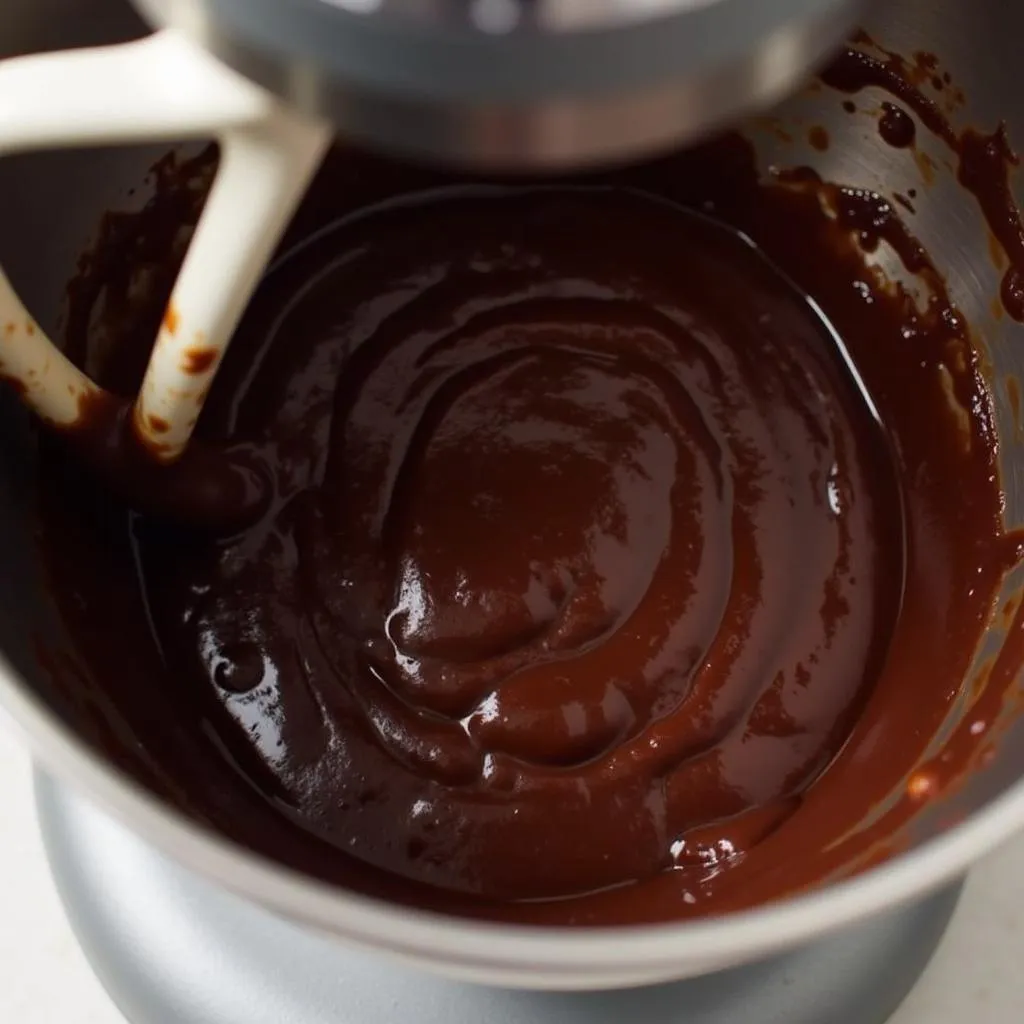 Mixing Gluten-Free Devil's Food Cake Batter