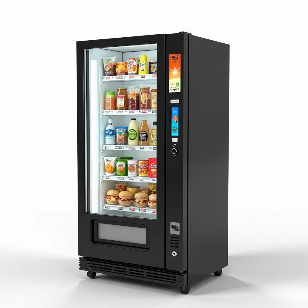 Modern Cold Food Vending Machine with Glass Front