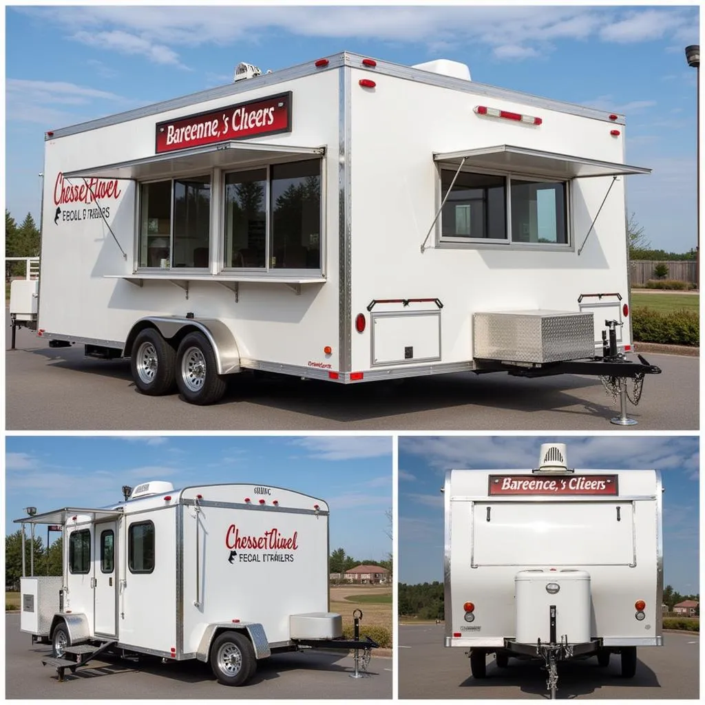 Sleek and modern food trailer design.