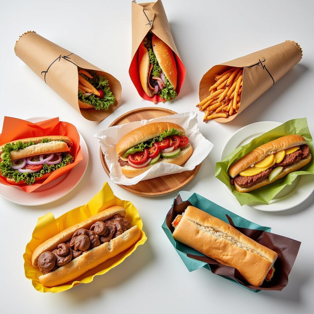 Contemporary Examples of Paper Wrap Food