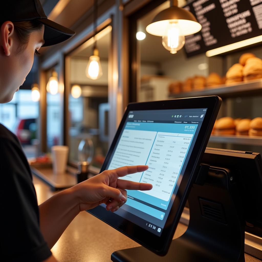 Modern POS System in a Busy Food Truck