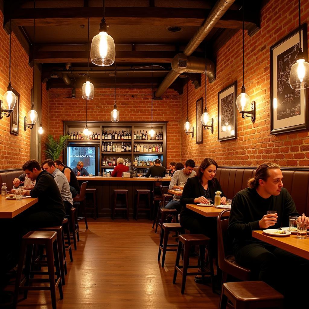 Modern restaurant interior in Cuenca