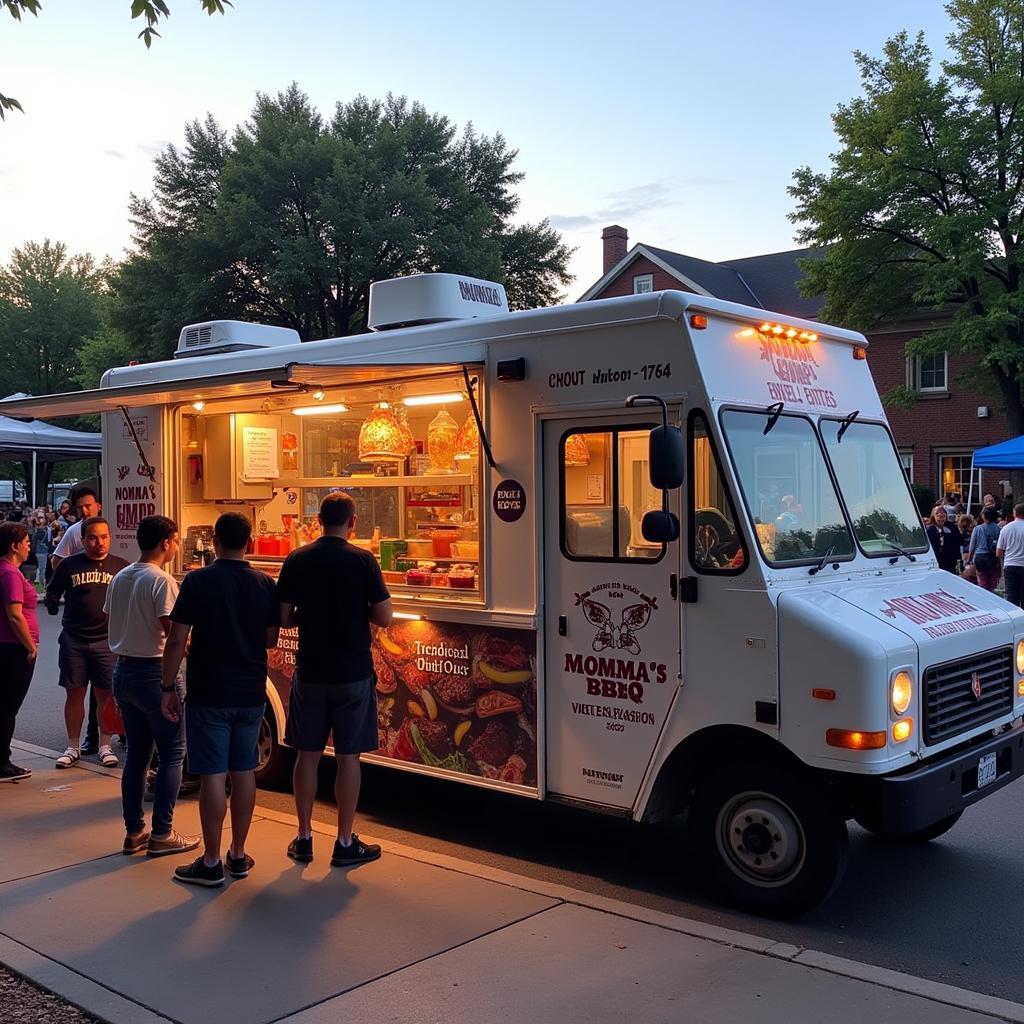 Momma's BBQ Food Truck at Local Event