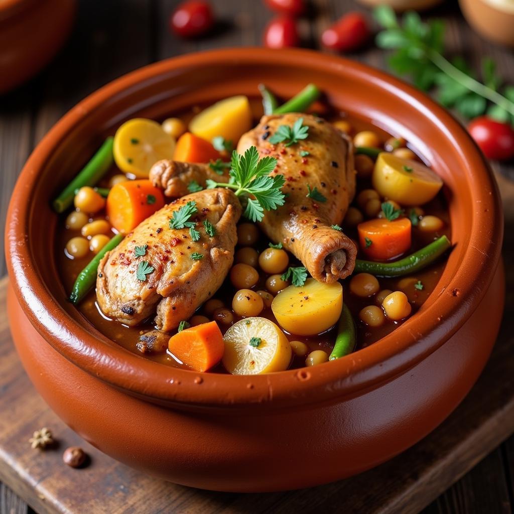 Moroccan Tagine with Chicken and Vegetables