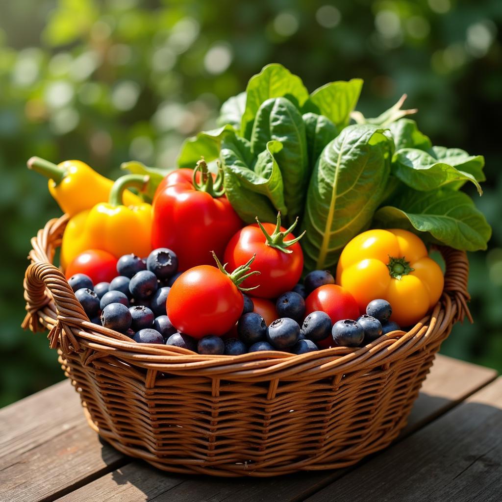 Fresh, Colorful Produce Representing Mother Earth Food