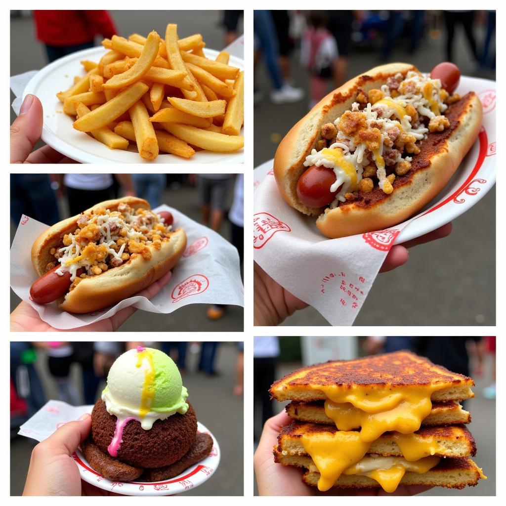 A variety of food options available at the festival