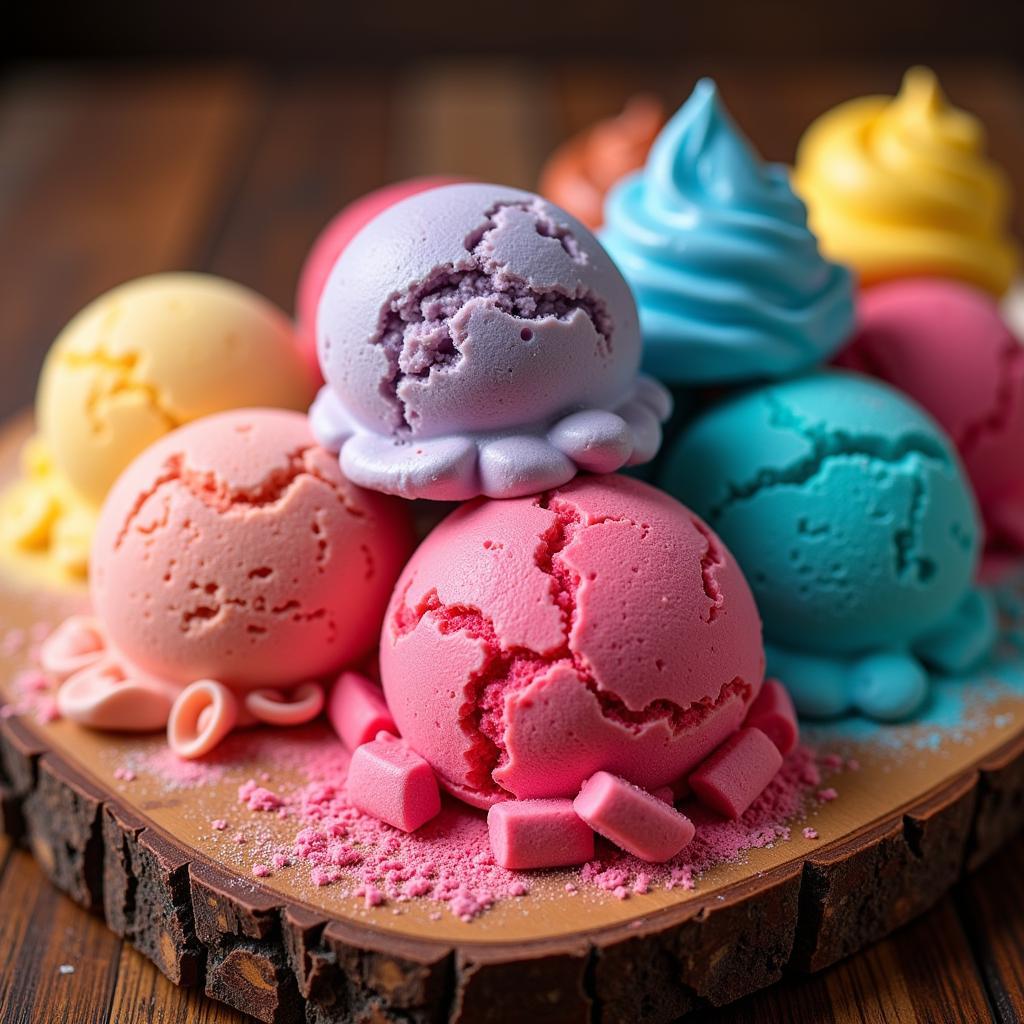 Multicolored Ice Cream Scoops