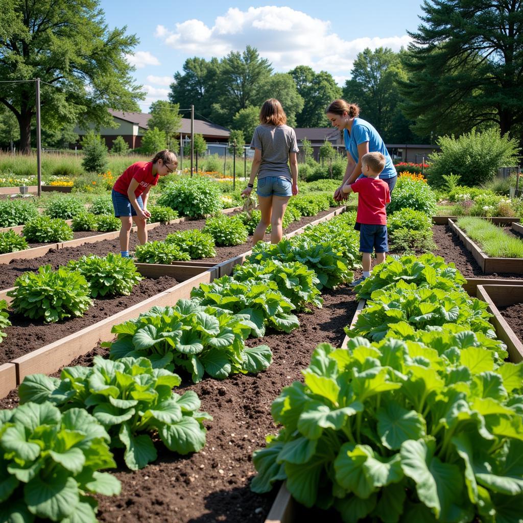 Thriving community garden at Muskegon food bank