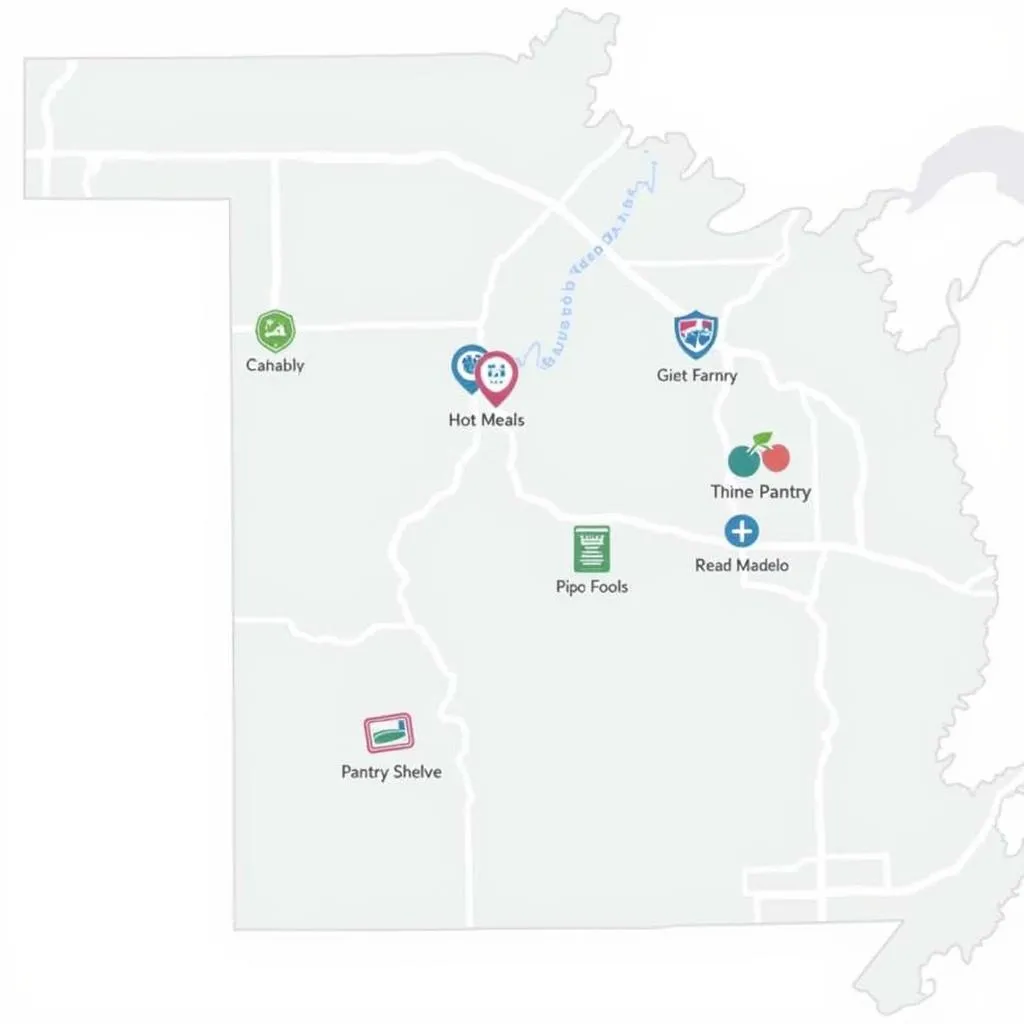 Map of Muskegon Food Pantries