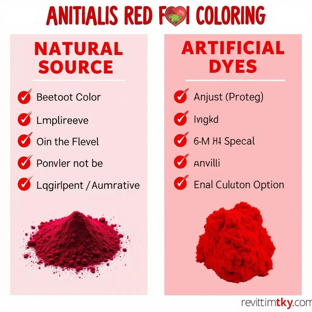 Comparison of Natural and Artificial Red Food Coloring