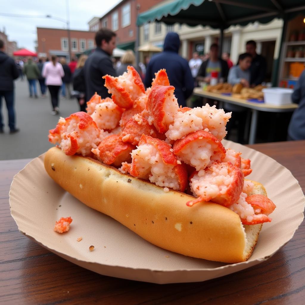 Lobster roll at the New England Food Show