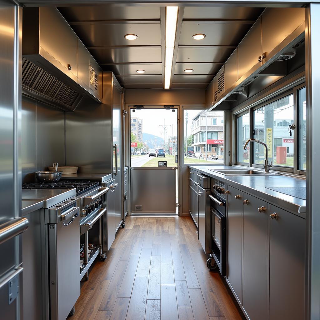 New food truck interior in Japan