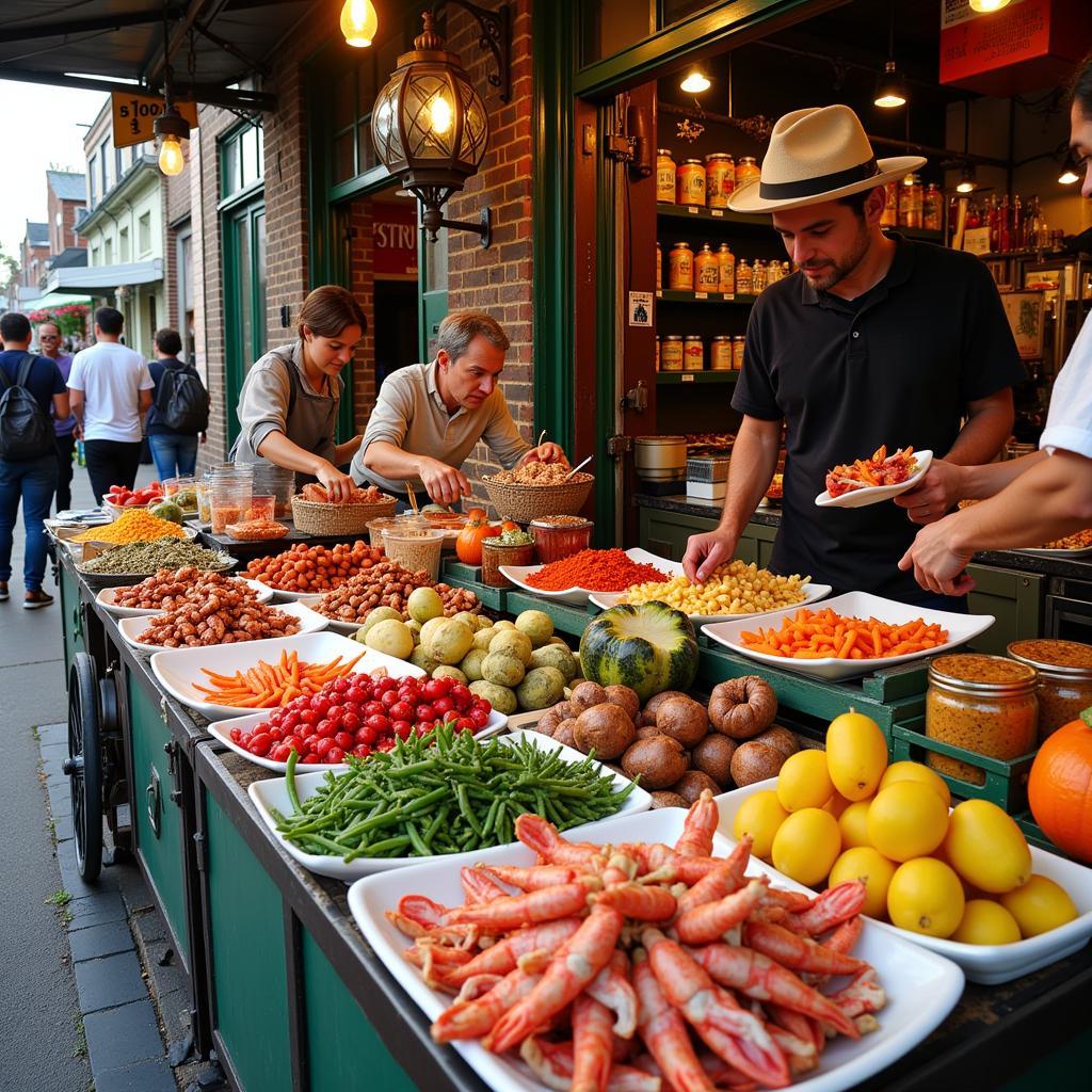 Vibrant Food Market in New Orleans